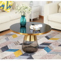 نسخة طبق الأصل من الزجاج العلوي Casablancabrass Gold Smart Coffee Table